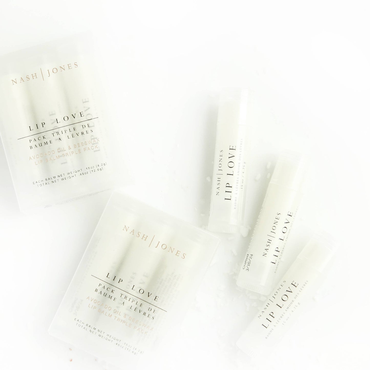 Nash + Jones Lip Love: Clean Ingredient Lip Balm: Keychain Bag