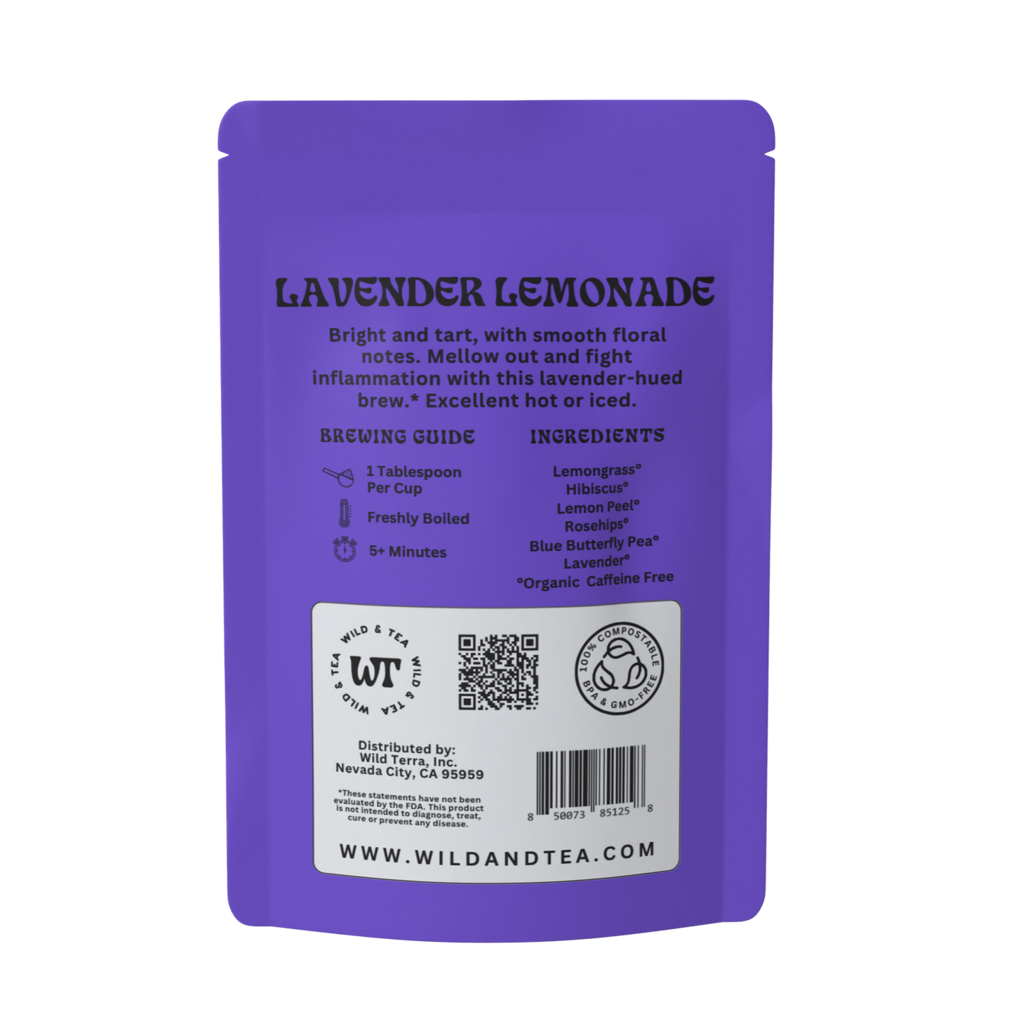 Wild & Tea Lavender Lemonade Herbal Tea: