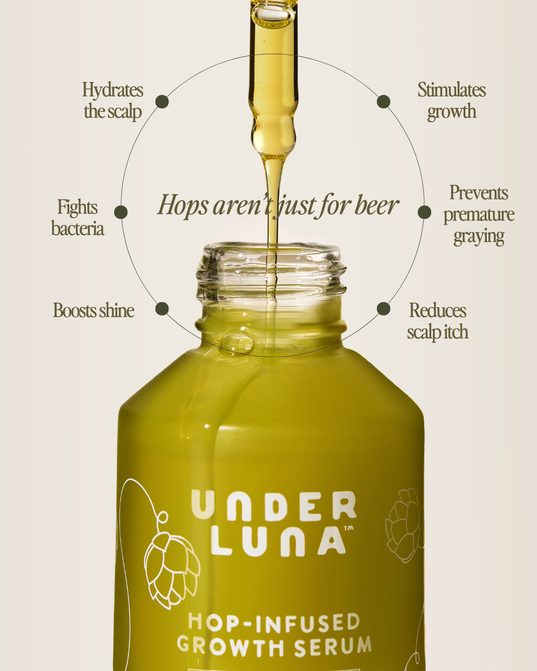 Under Luna Hop-Infused Growth Serum 2 fl oz