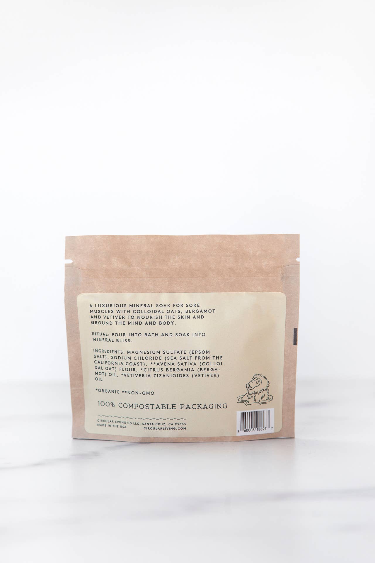 Circular Living Mineral Bath Soak Sachet, Vetiver & Bergamot