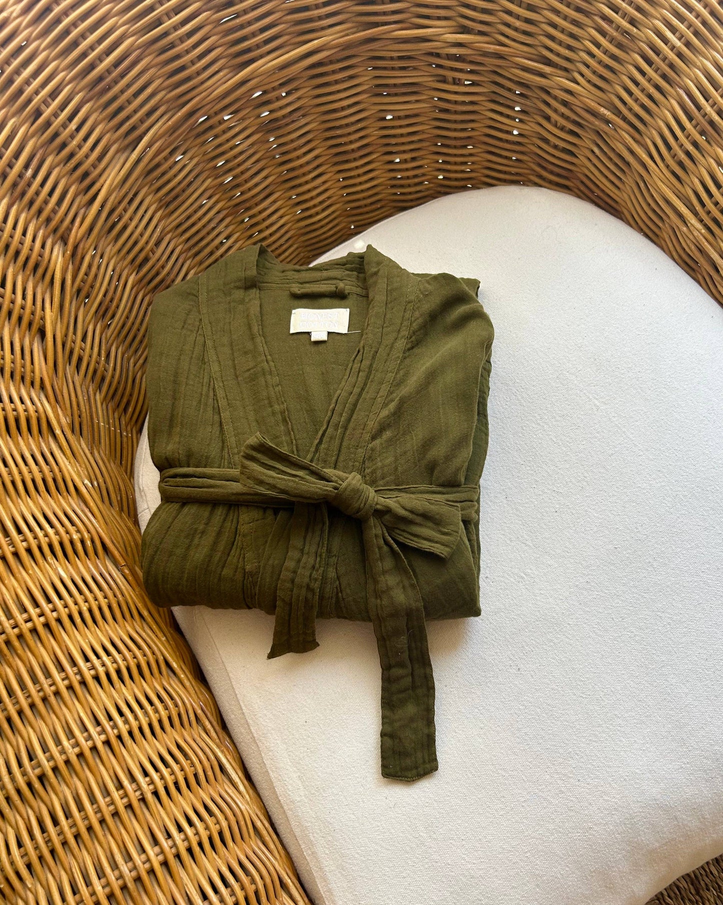 Honest Cotton: Cotton Robe in Cacao / One Size