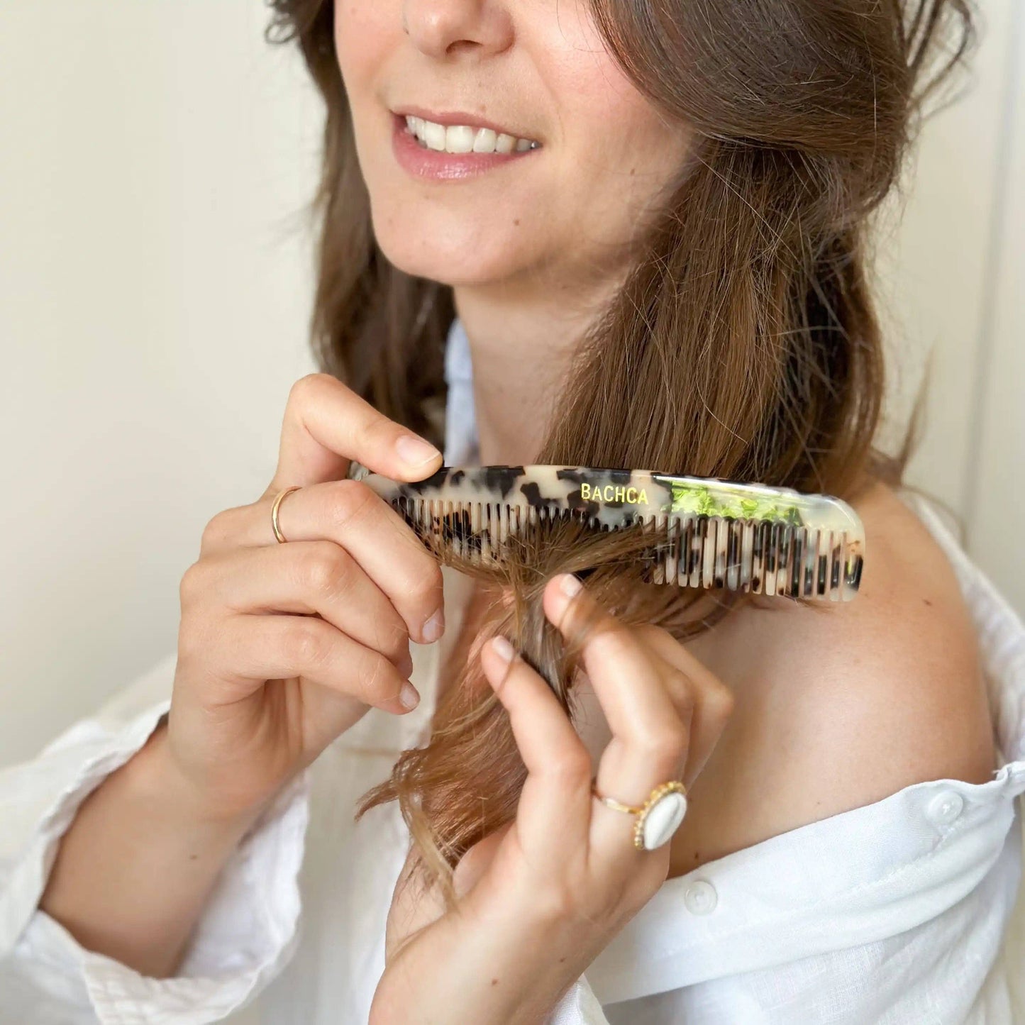 Bachca Tortoiseshell Gentle Detangling Comb