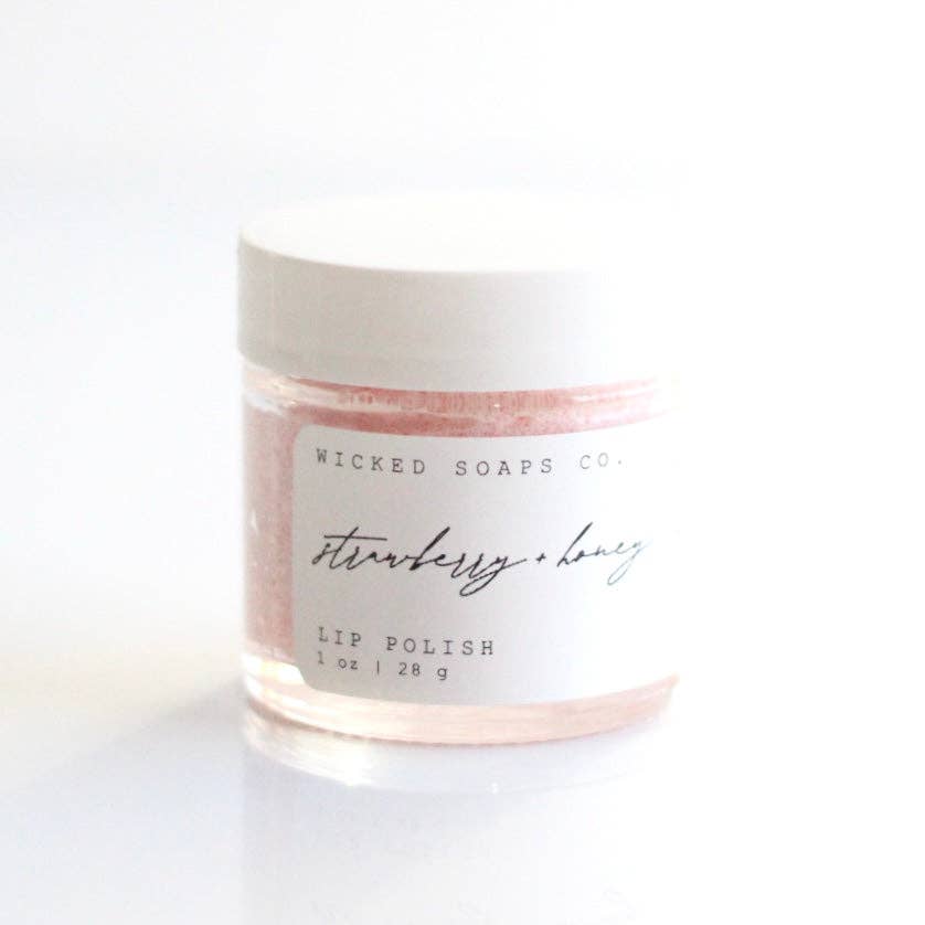 Wicked Soaps Strawberry + Honey Lip Polish