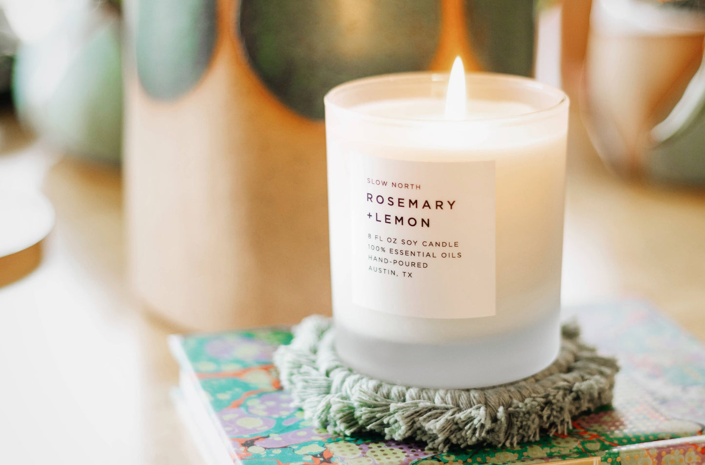 Slow North Rosemary + Lemon - Non-Toxic Candle, Essential Oil