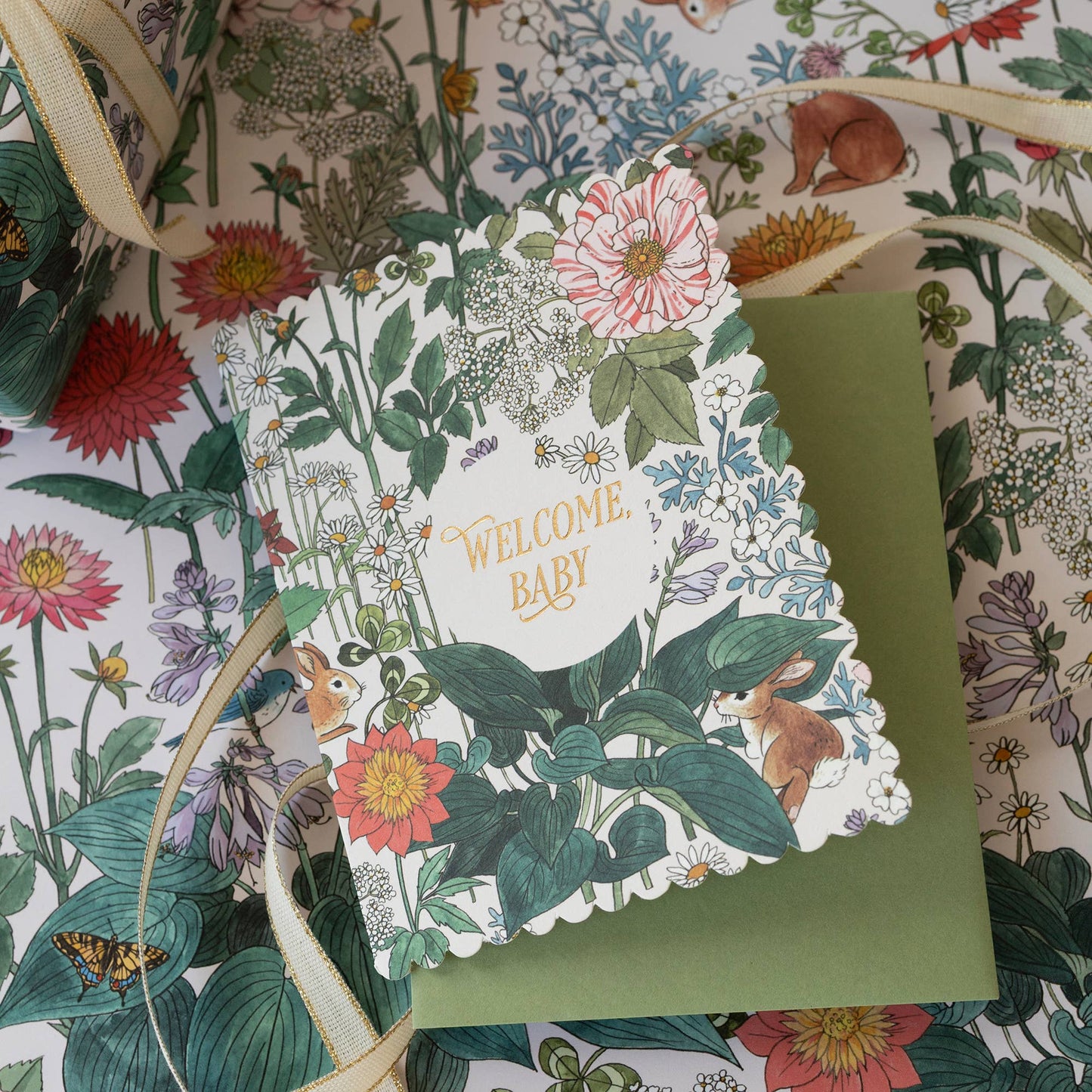 Botanica Paper Co. Welcome Baby Card