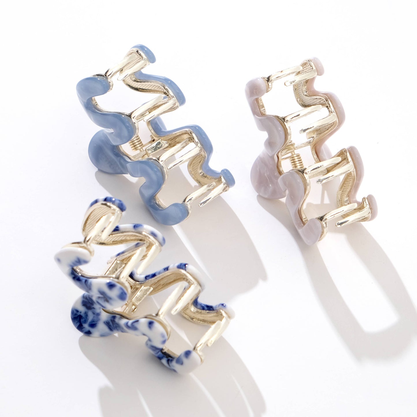 Willow Mini Coastal Squiggle Metal Claw Clip - Mini: Assorted