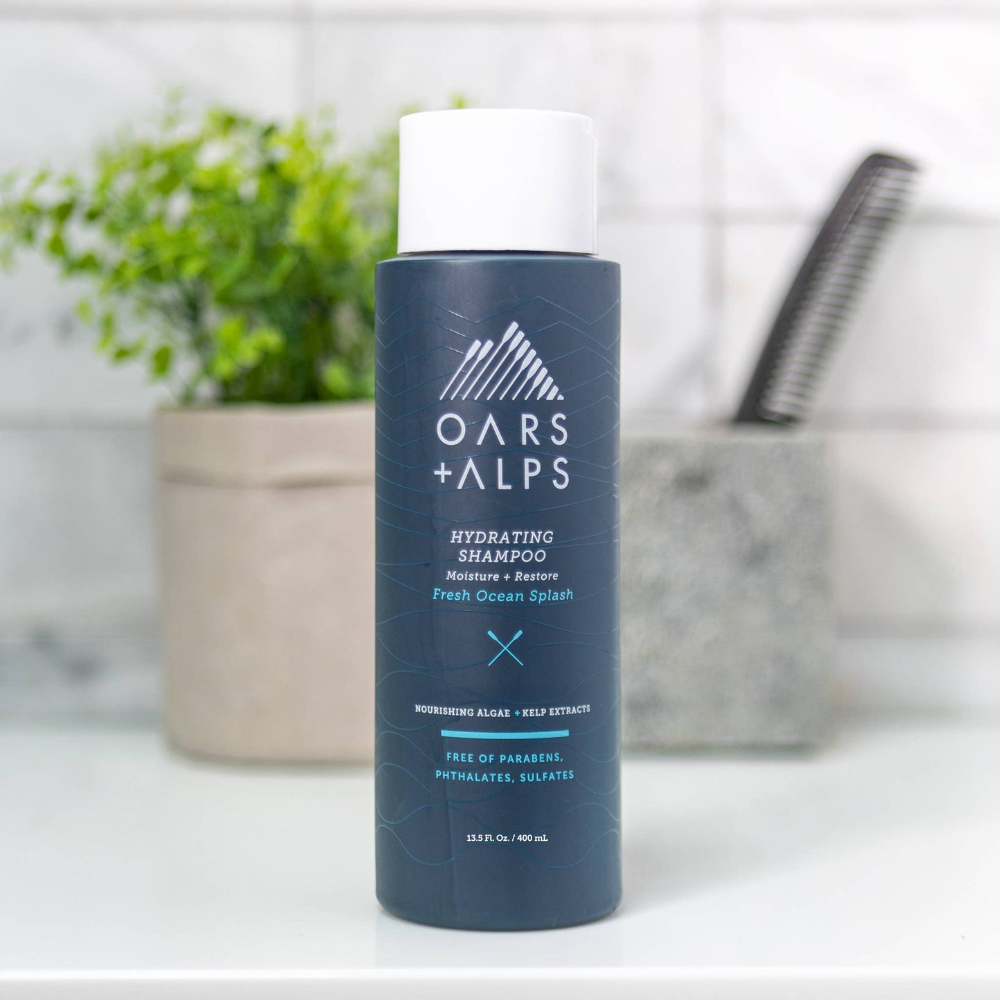 Oars + Alps Hydrating Men's Shampoo: Sulfate Free, with Kelp & Algae