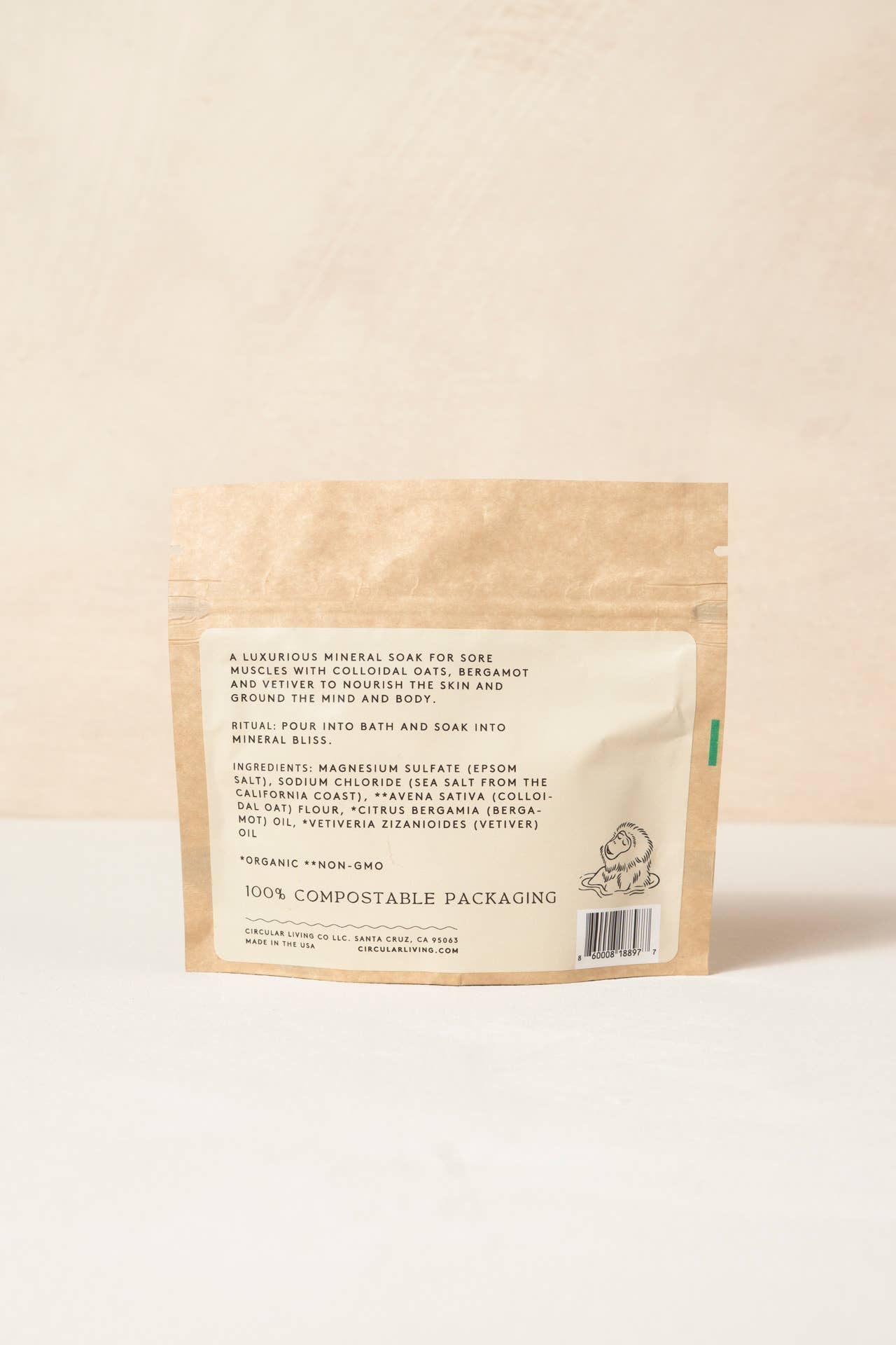 Circular Living Mineral Bath Soak Sachet, Vetiver & Bergamot