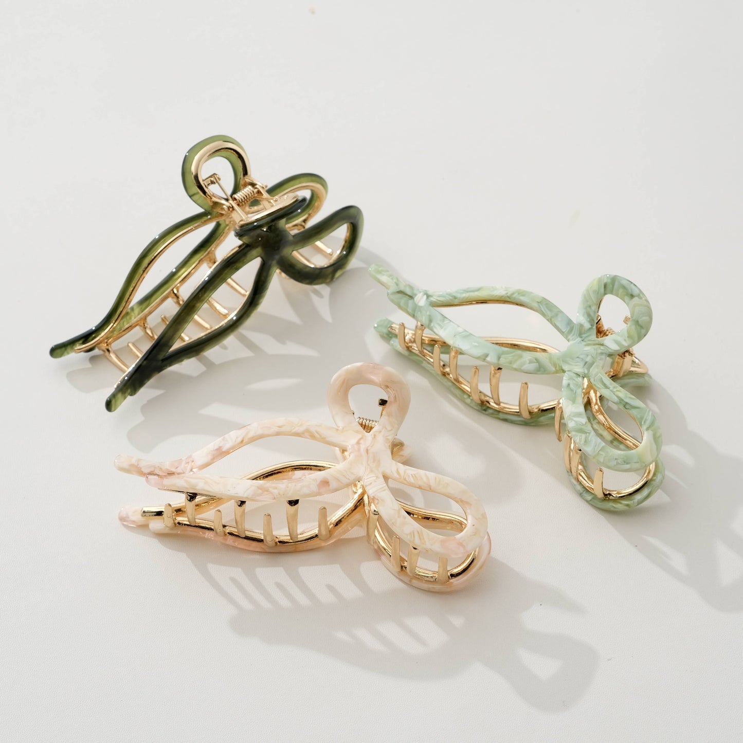 Sabrina Garden Ribbon Metal Bow Claw Clip - Large: Assorted