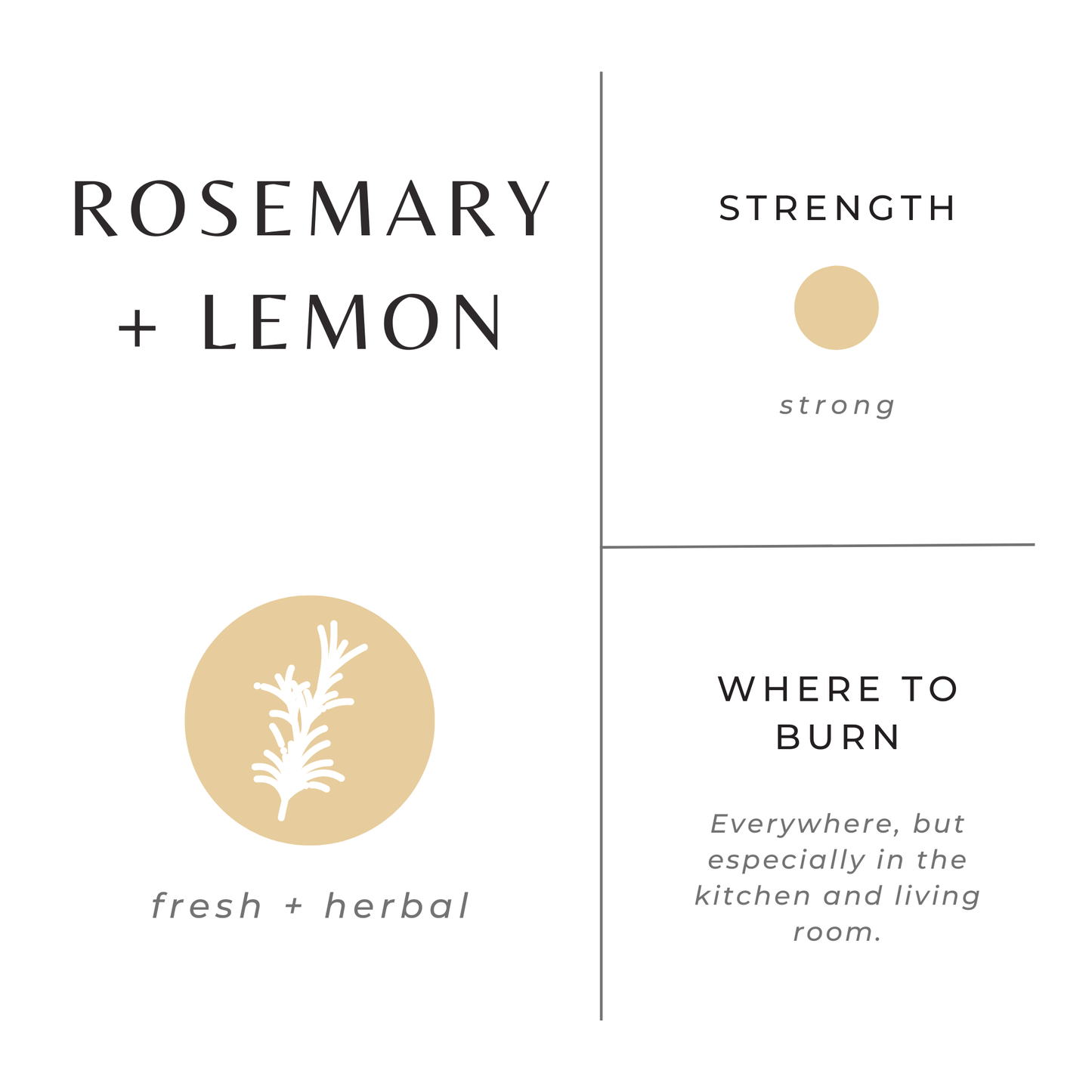 Slow North Rosemary + Lemon - Non-Toxic Candle, Essential Oil