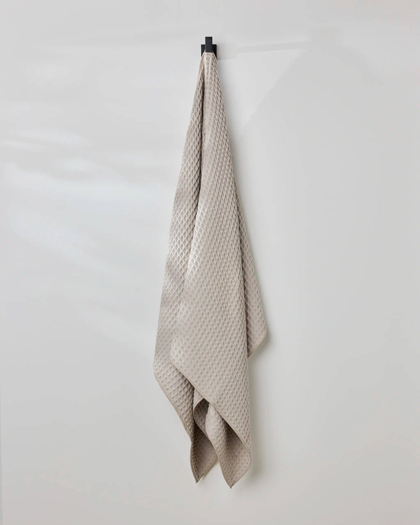 Geometry Taupe Waffle Bath Towel