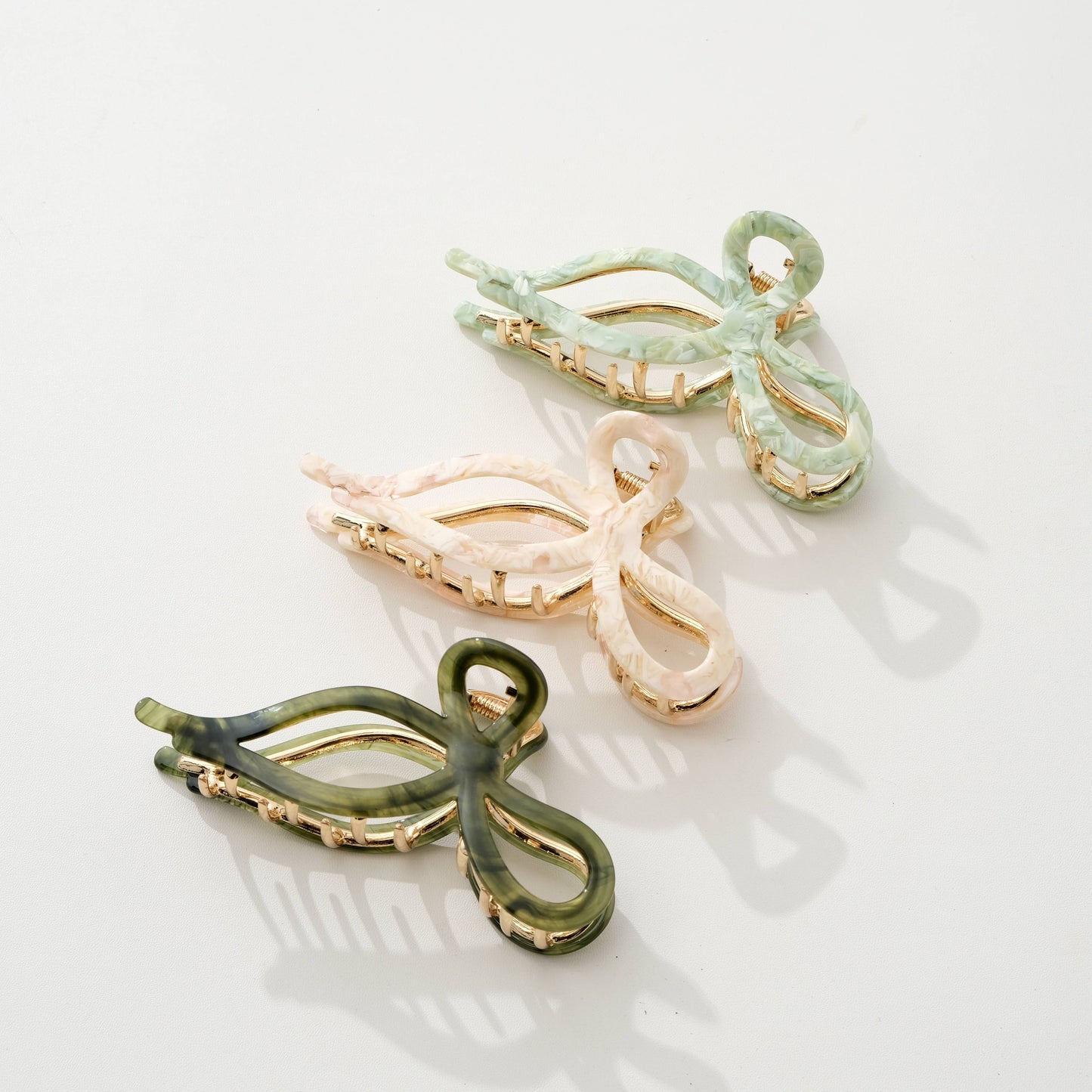 Sabrina Garden Ribbon Metal Bow Claw Clip - Large: Assorted