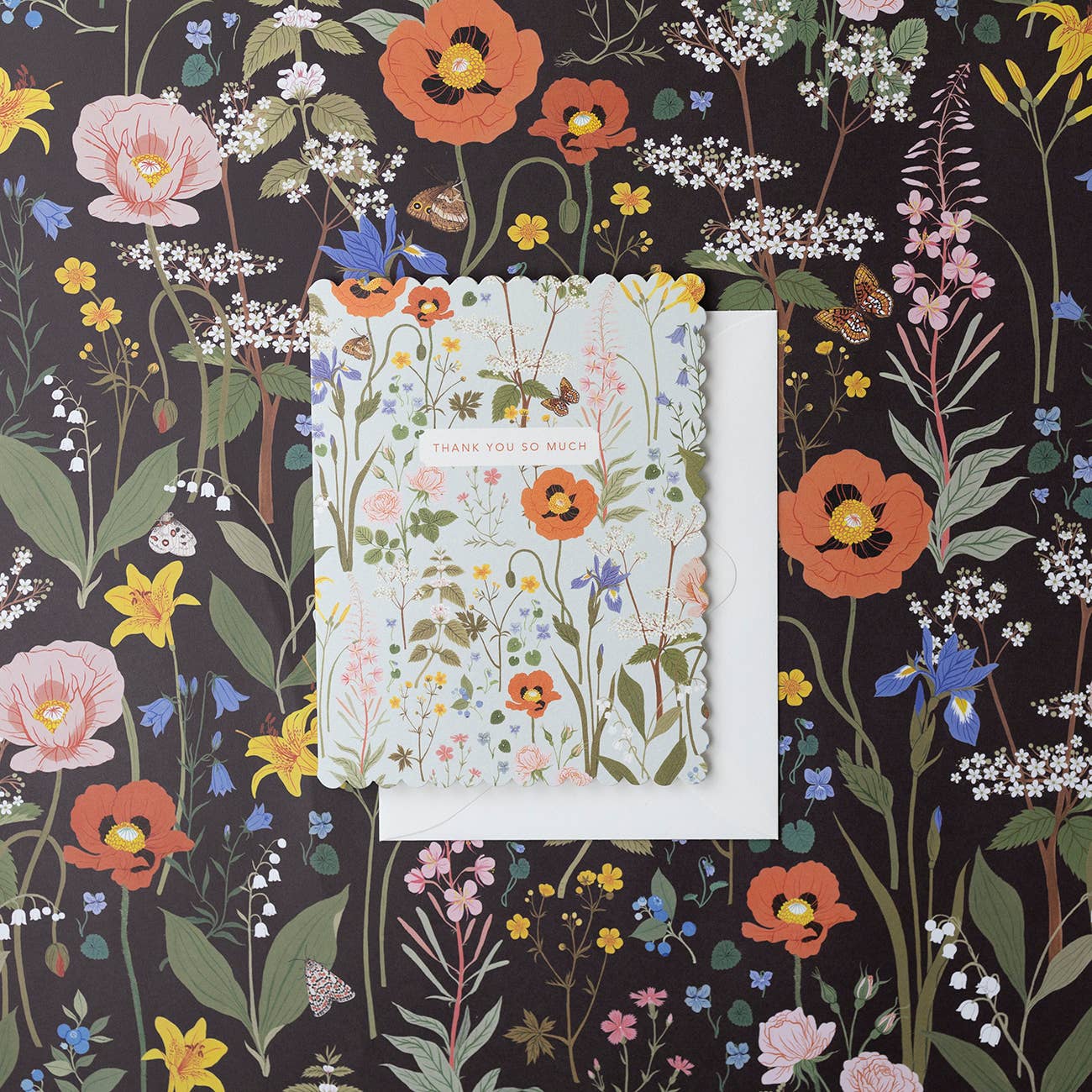 Wild Flowers Thank You Card