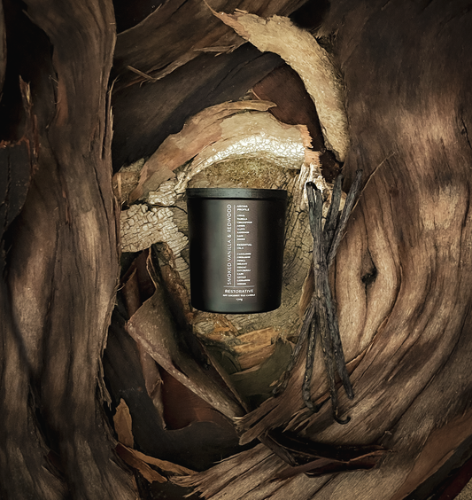 Fablerune Candle - Smoked Vanilla & Redwood - 8 oz