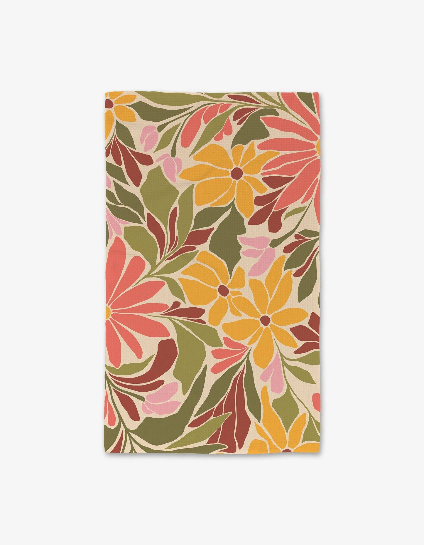 Geometry Blooming Tan Luxe Hand Towel