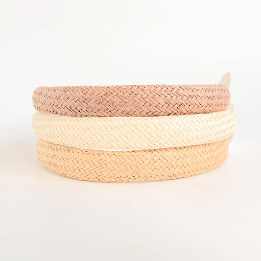 Adorro Skinny Natural Rattan Straw Headband