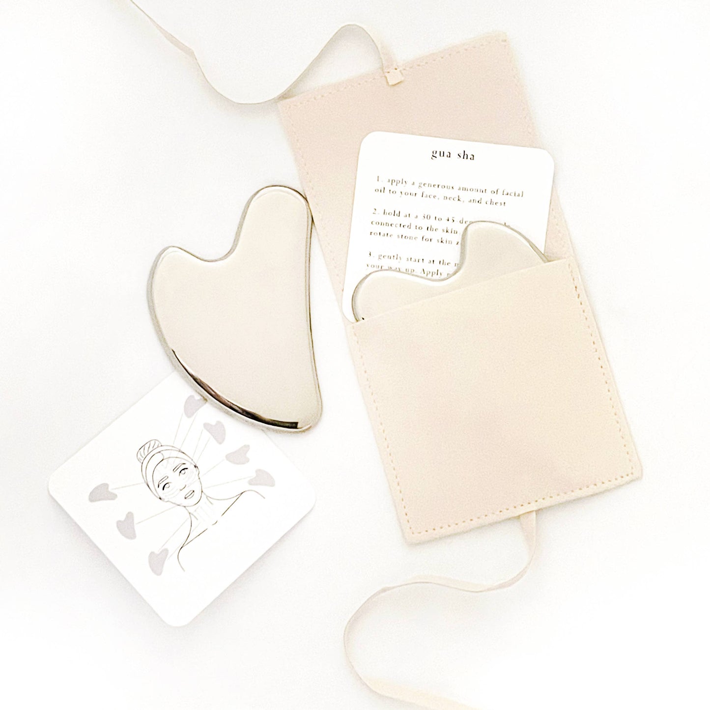 Nash + Jones Silver Stainless Steel Gua Sha