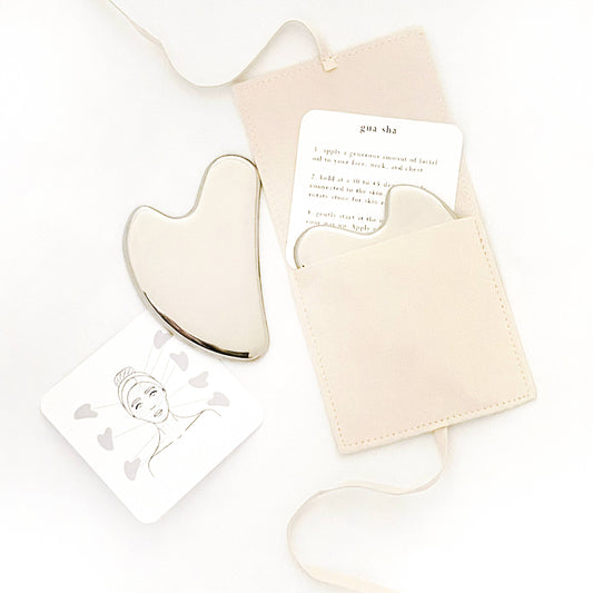 Nash + Jones Silver Stainless Steel Gua Sha