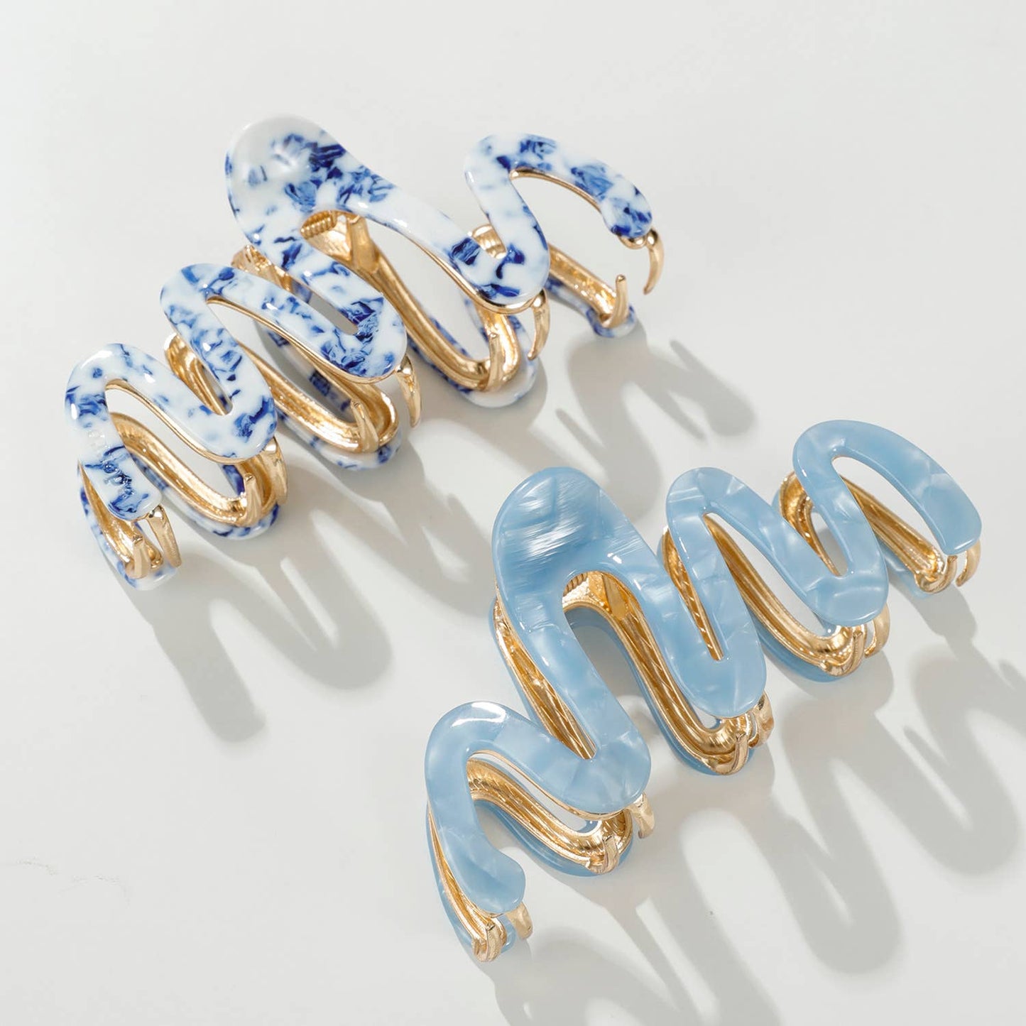 Adorro Willow Coastal | Large Squiggle Metal Claw Clip