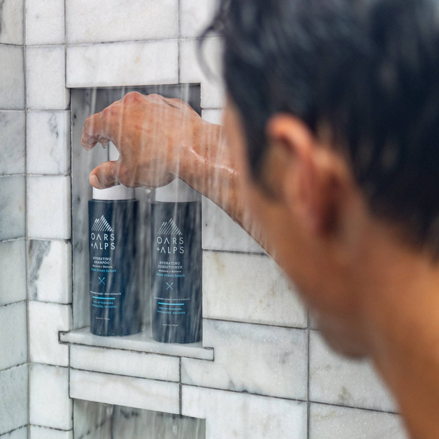 Oars + Alps Hydrating Men's Shampoo: Sulfate Free, with Kelp & Algae