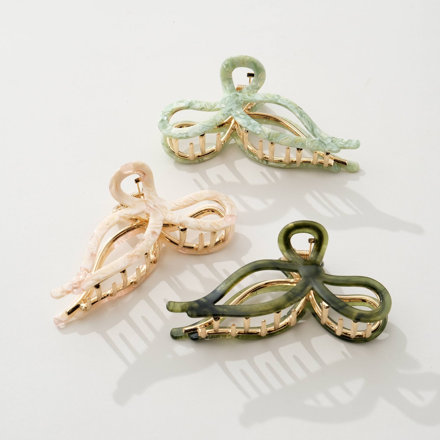 Sabrina Garden Ribbon Metal Bow Claw Clip - Large: Assorted