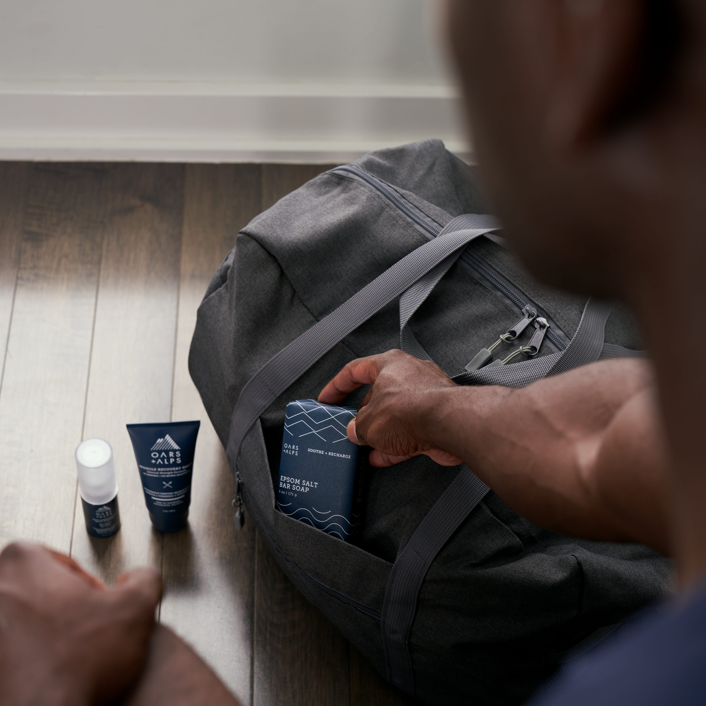 Oars + Alps Epsom Salt Men's Bar Soap, Post Gym Recovery