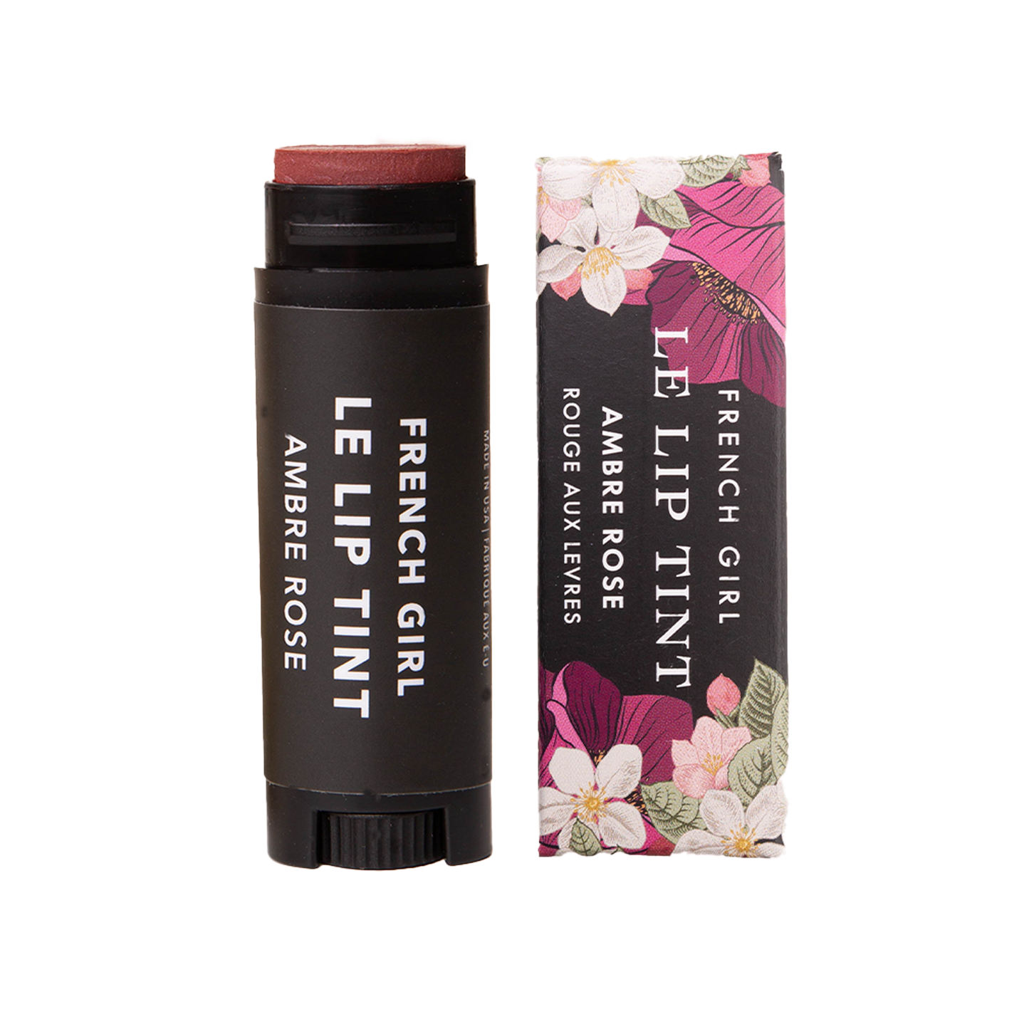 French Girl Tinted Lip Balm |  Ambre Rose | Organic, Vegan, Hydrating