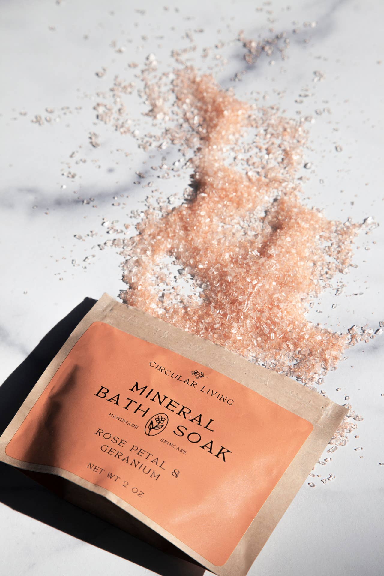 Circular Living Mineral Bath Soak Sachet, Rose Petal & Geranium