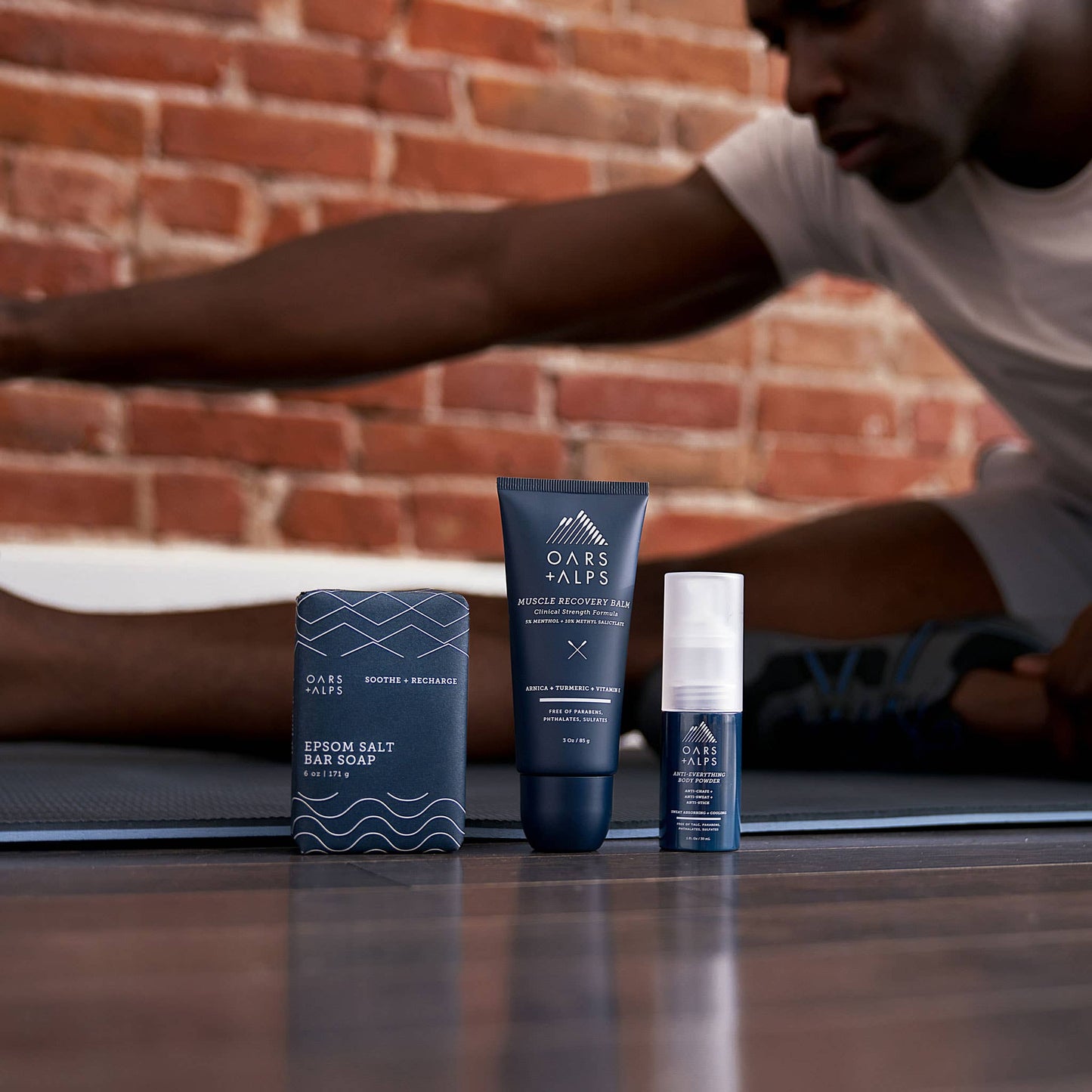 Oars + Alps Epsom Salt Men's Bar Soap, Post Gym Recovery