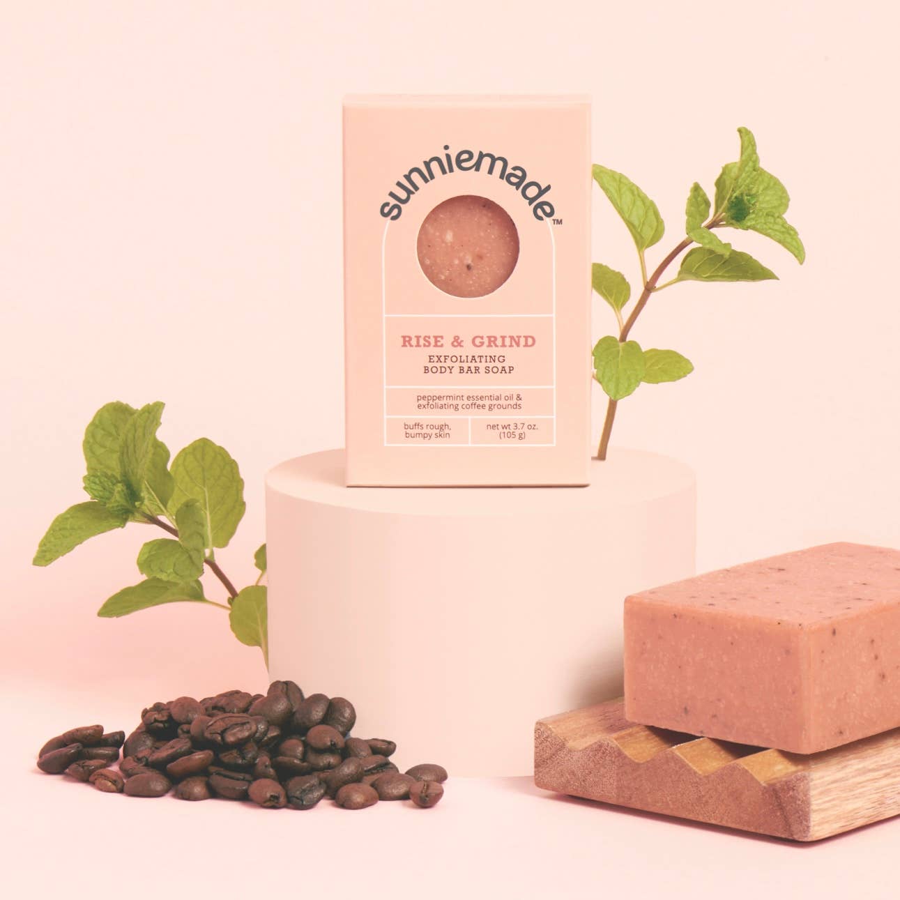 Sunniemade Rise & Grind Exfoliating Body Bar Soap