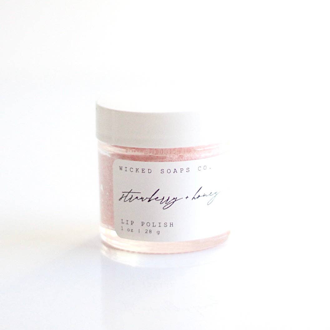 Wicked Soaps Strawberry + Honey Lip Polish