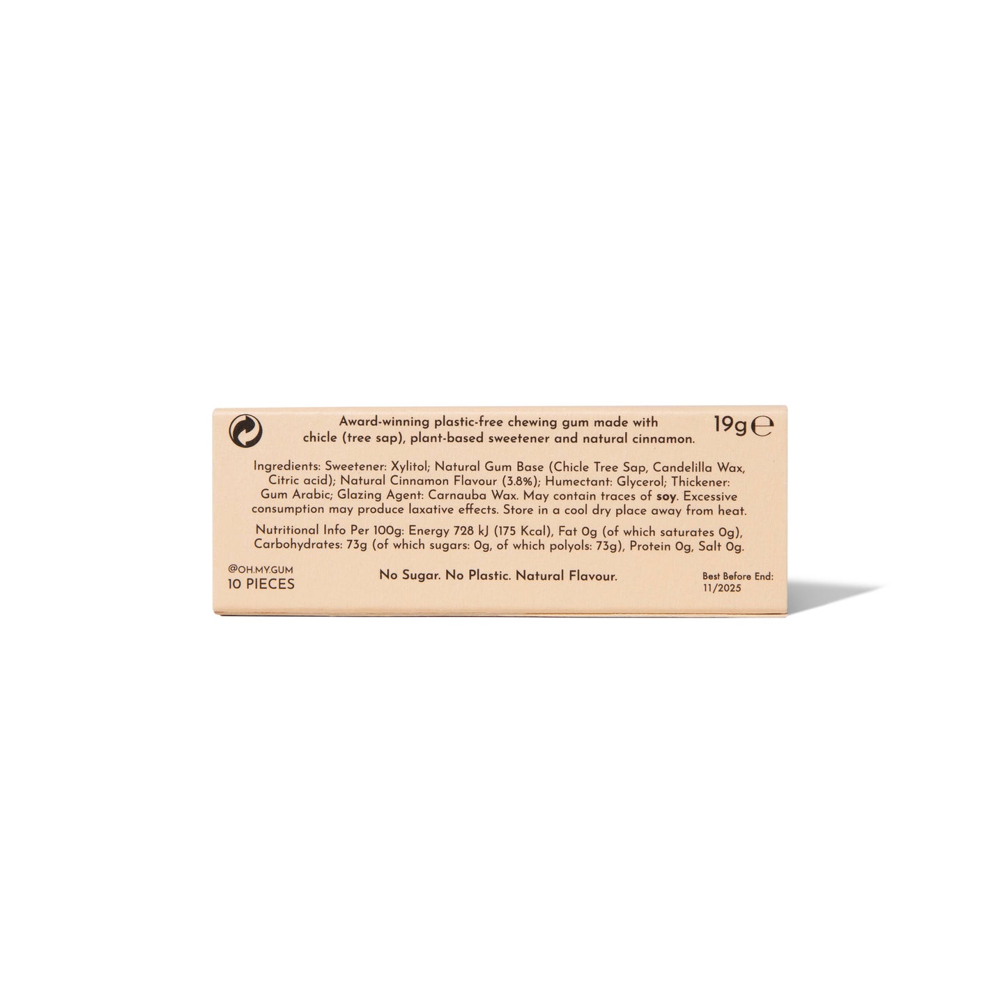 Cinnamon Chewing Gum - Plastic-free | Sugar-free | Plant-based