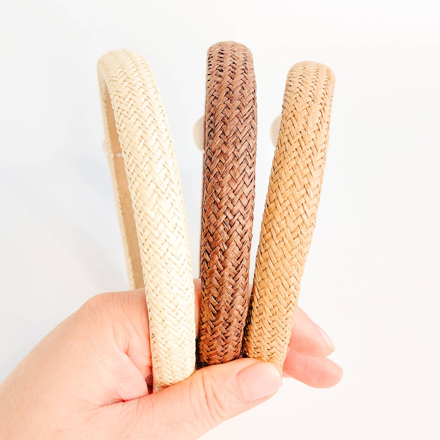 Adorro Skinny Natural Rattan Straw Headband