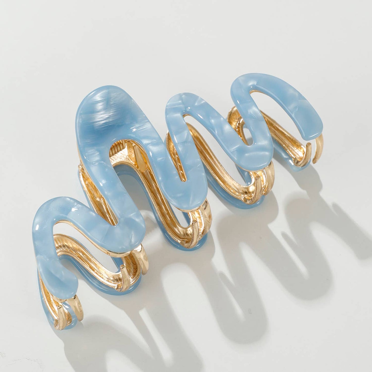 Adorro Willow Coastal | Large Squiggle Metal Claw Clip