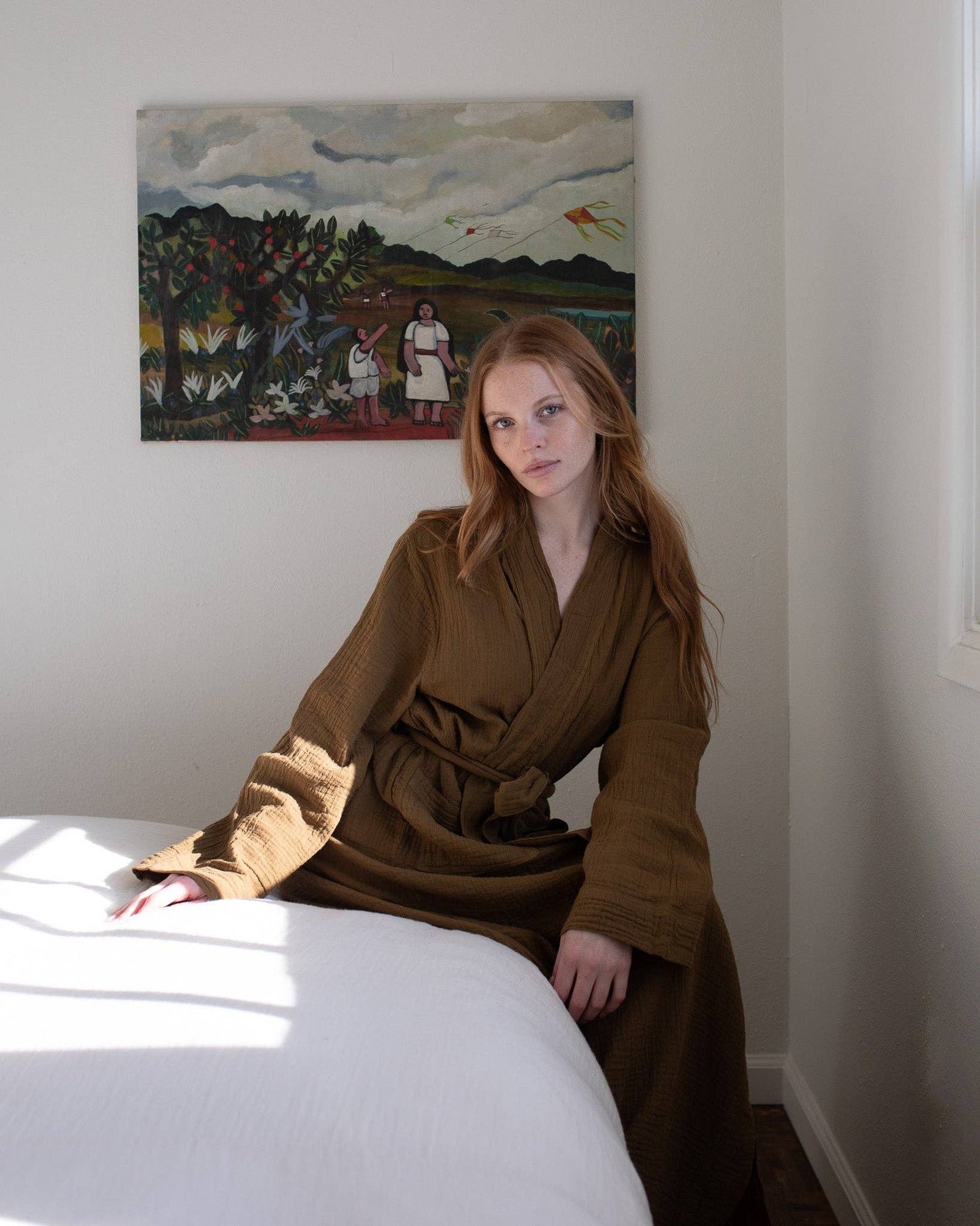 Honest Cotton: Cotton Robe in Cacao / One Size