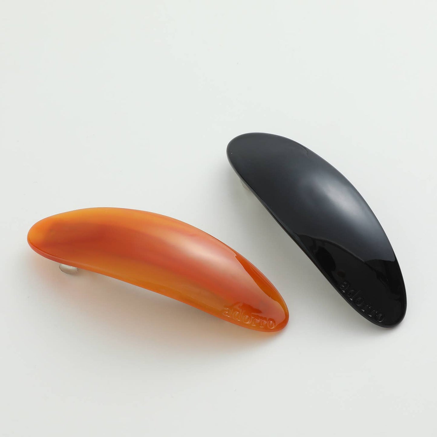 Adorro Charlotte | Classic Curved Thick French Barrette : Assorted