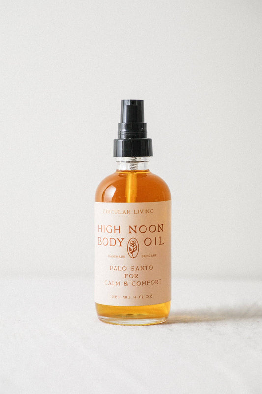 Circular Living High Noon Body Oil, Palo Santo: Pump Top (Reusable) 4 fl oz