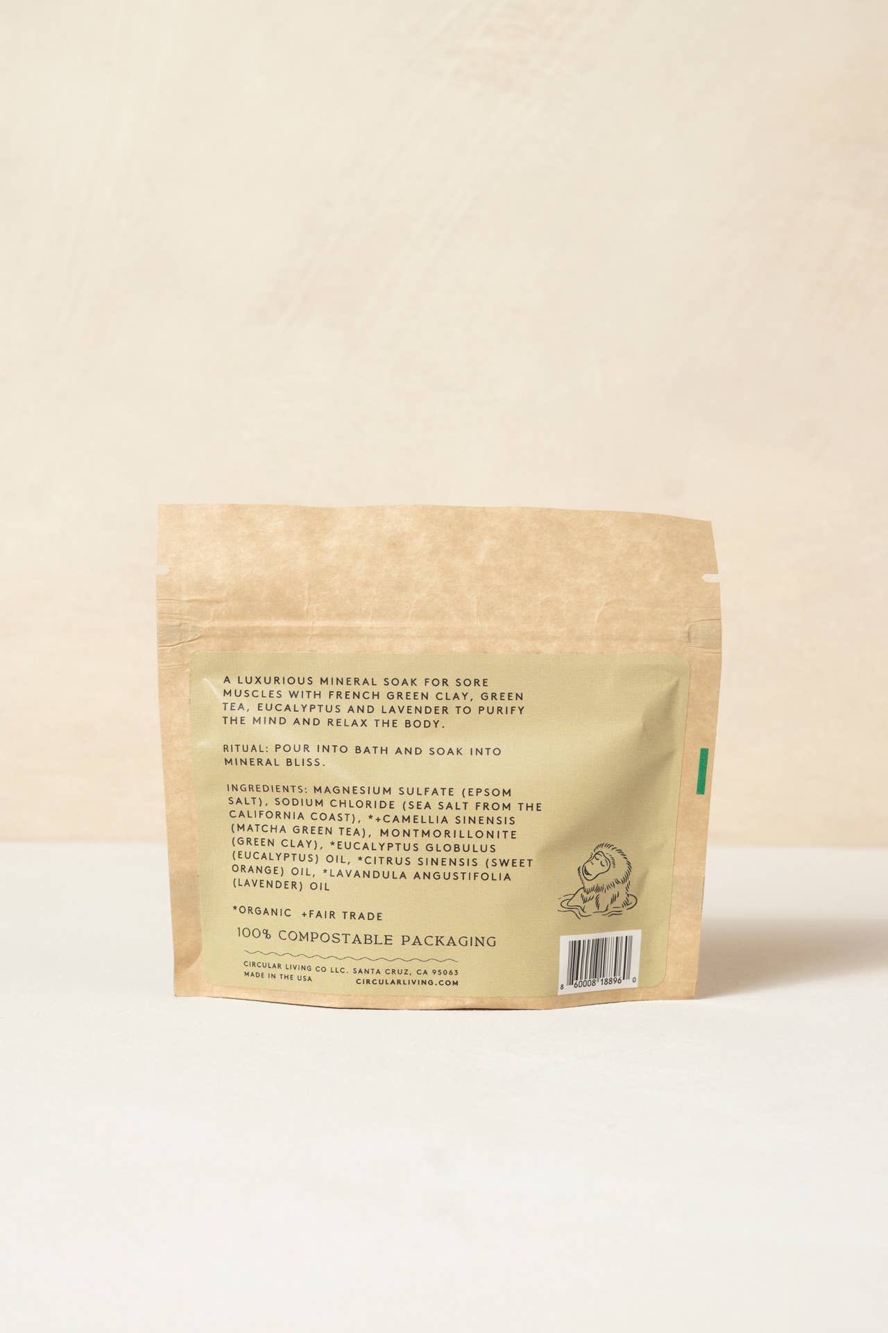 Circular Living Mineral Bath Soak Sachet, Green Tea & Eucalyptus