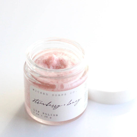 Wicked Soaps Strawberry + Honey Lip Polish