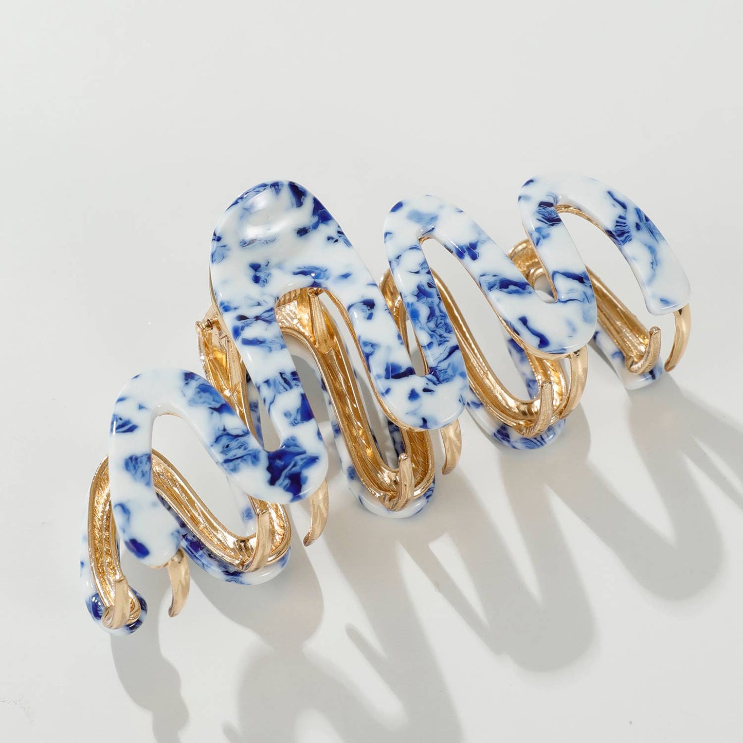 Adorro Willow Coastal | Large Squiggle Metal Claw Clip