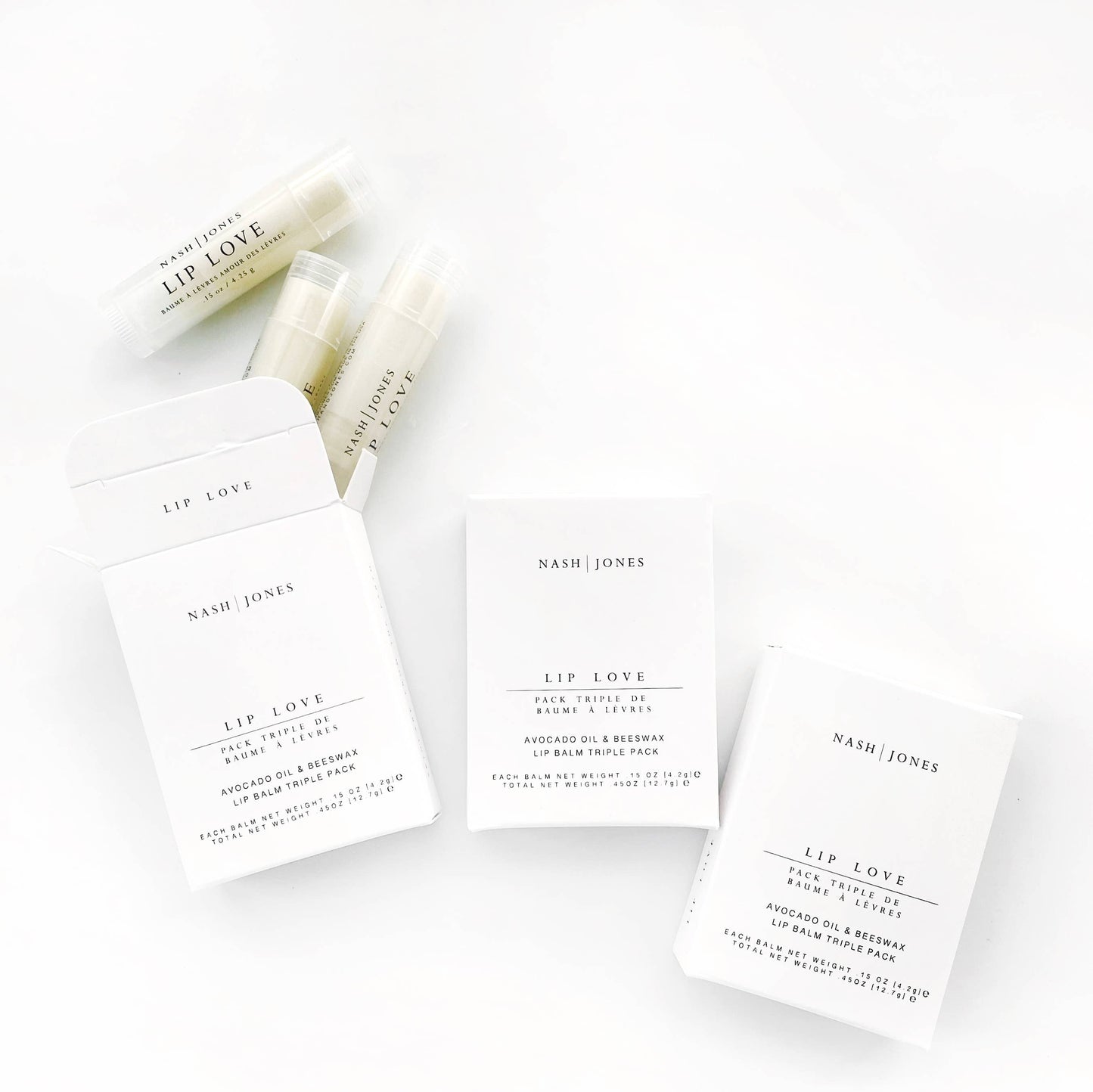 Nash + Jones Lip Love: Clean Ingredient Lip Balm: Keychain Bag