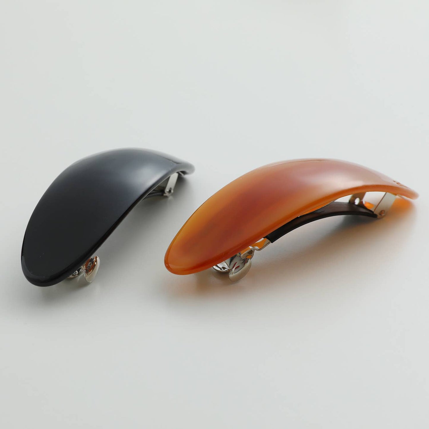 Adorro Charlotte | Classic Curved Thick French Barrette : Assorted