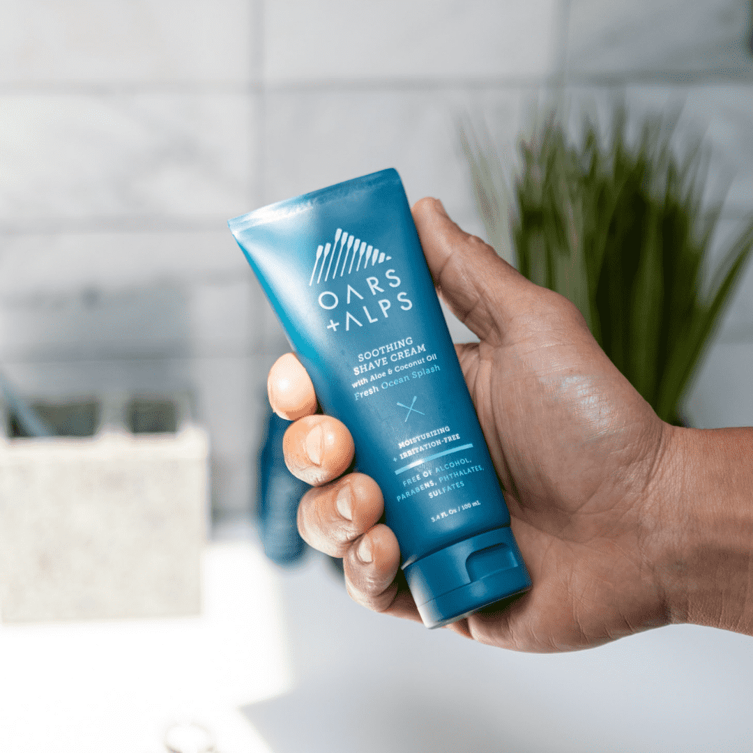 Oars + Alps Soothing Men's Shave Cream, with Vitamin E and Coconut Oil